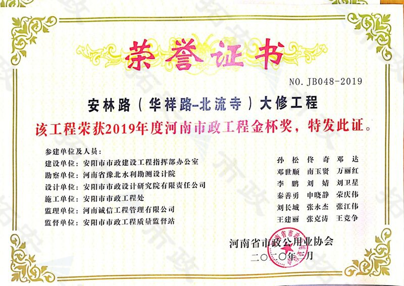 安林路(華祥路-北流寺)金杯獎